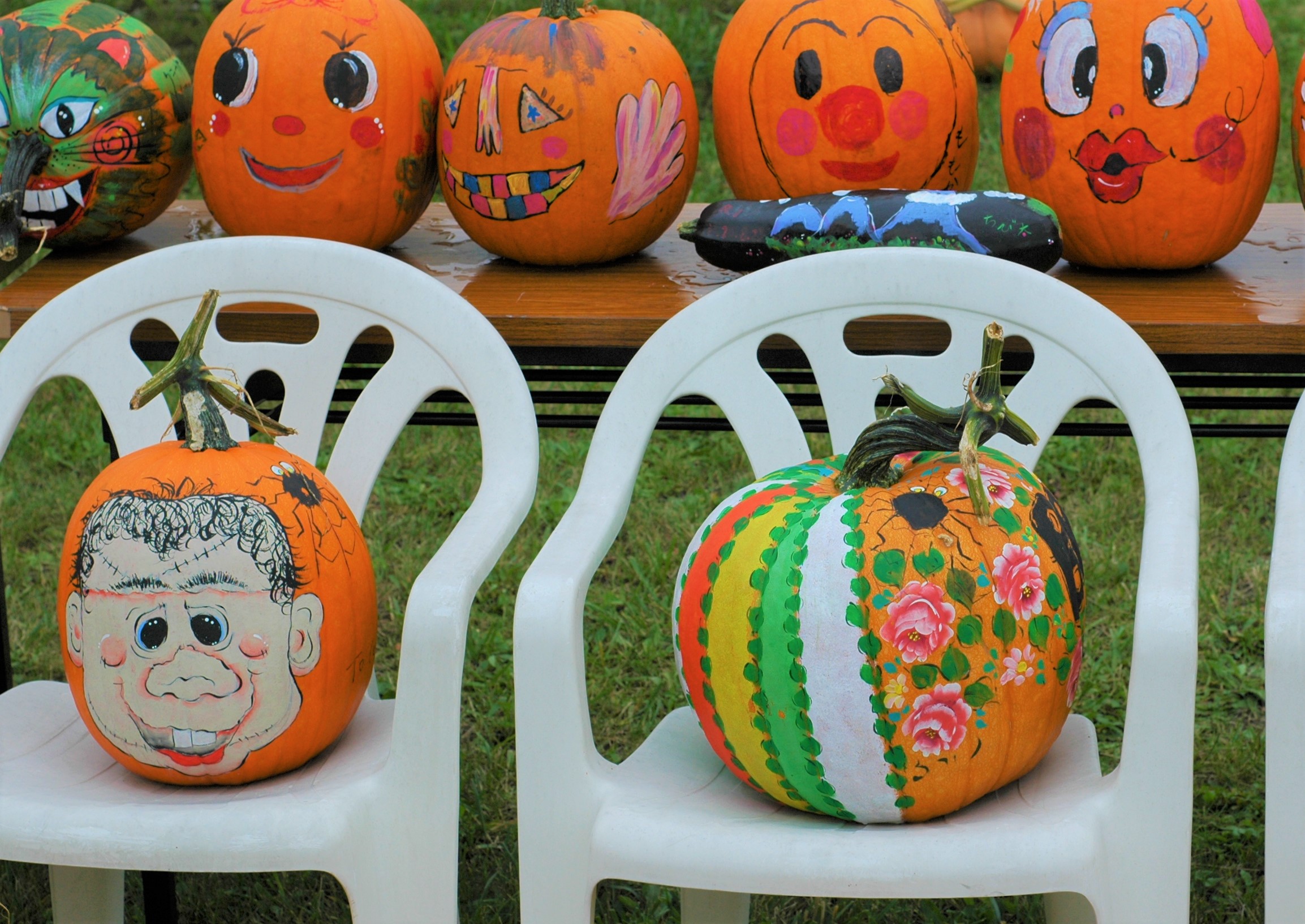 Decorated pumpkins in Niseko, Hokkaido